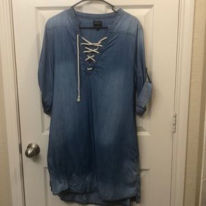 Cute denim dress!